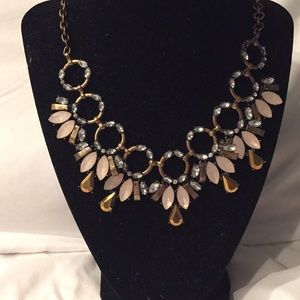 Large Vintage Hong Kong rhinestone necklace